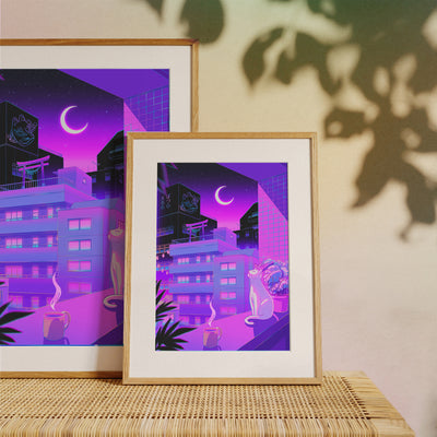 Under The Neon Moon - Holographic Print