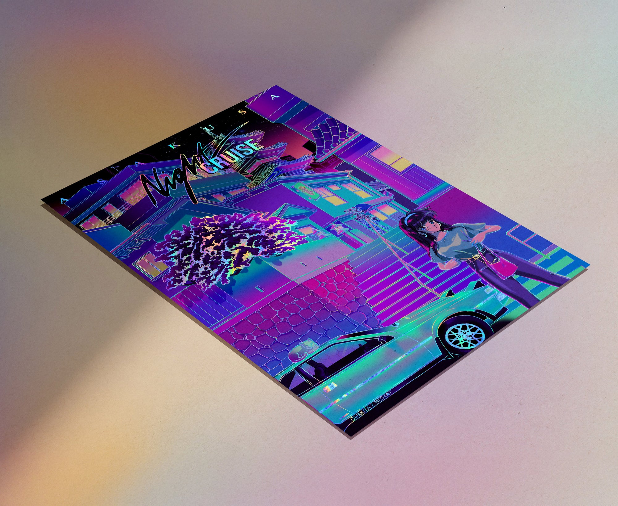 Asakusa Night - Holographic Print