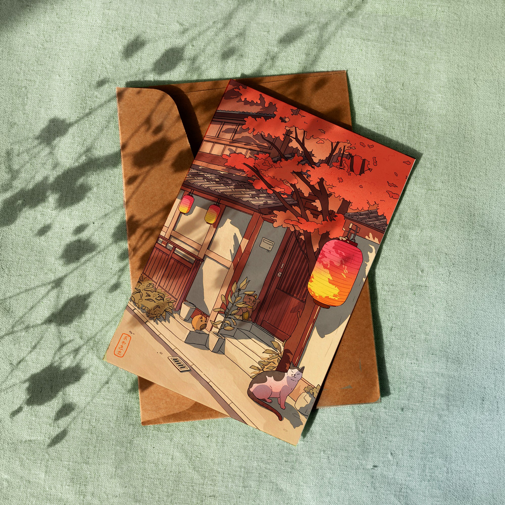 Autumn Cats - Postcard