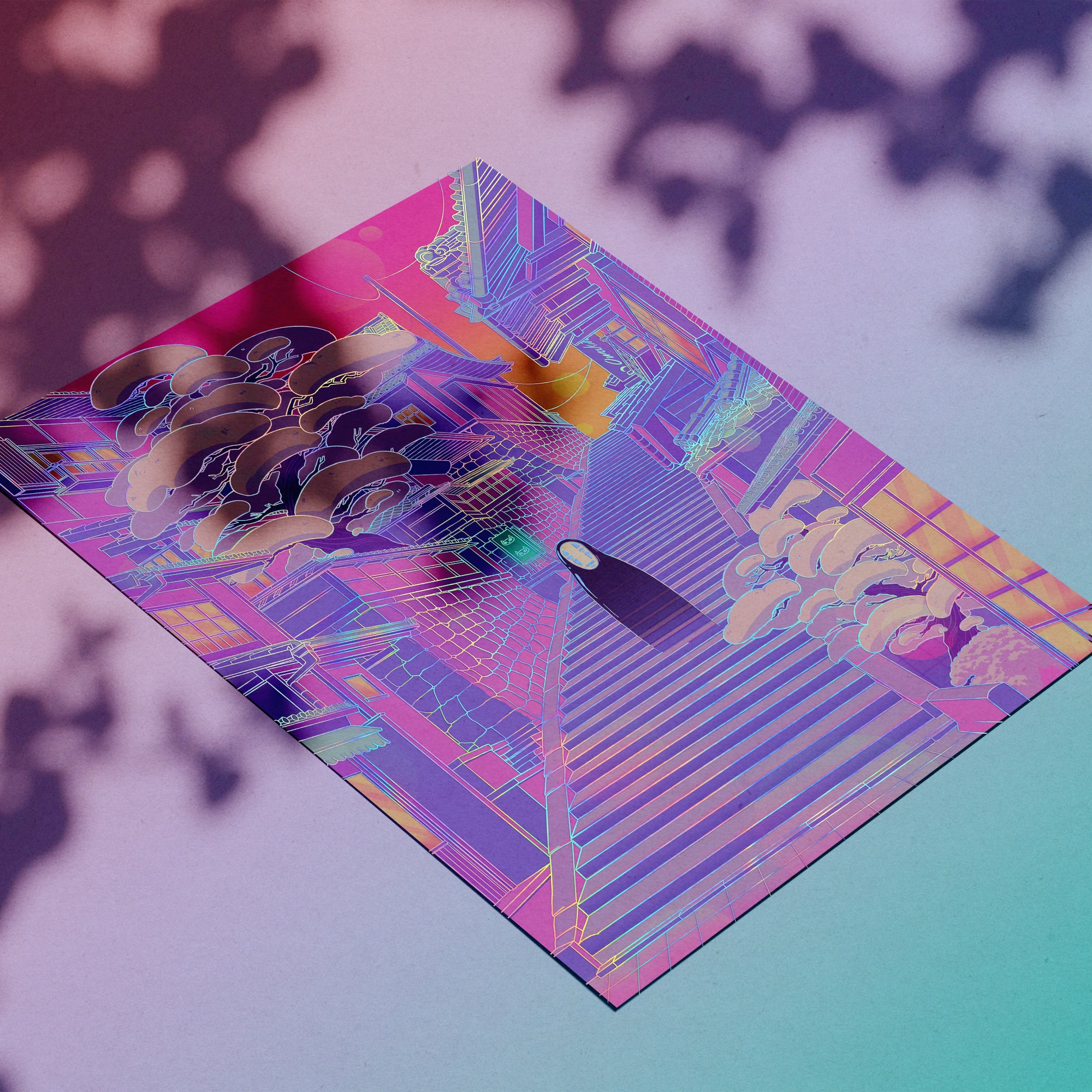 Kaonashi Holographic Print