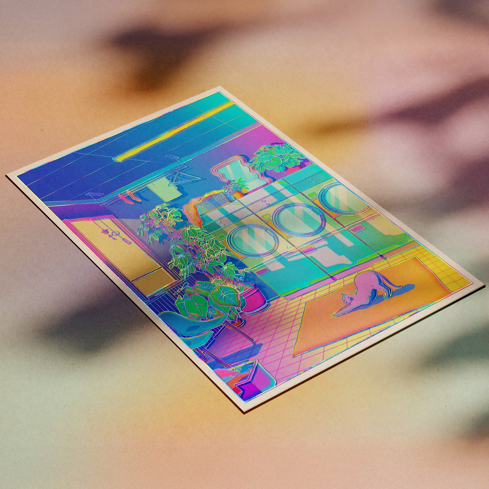 Laundry Blues - Holographic Print