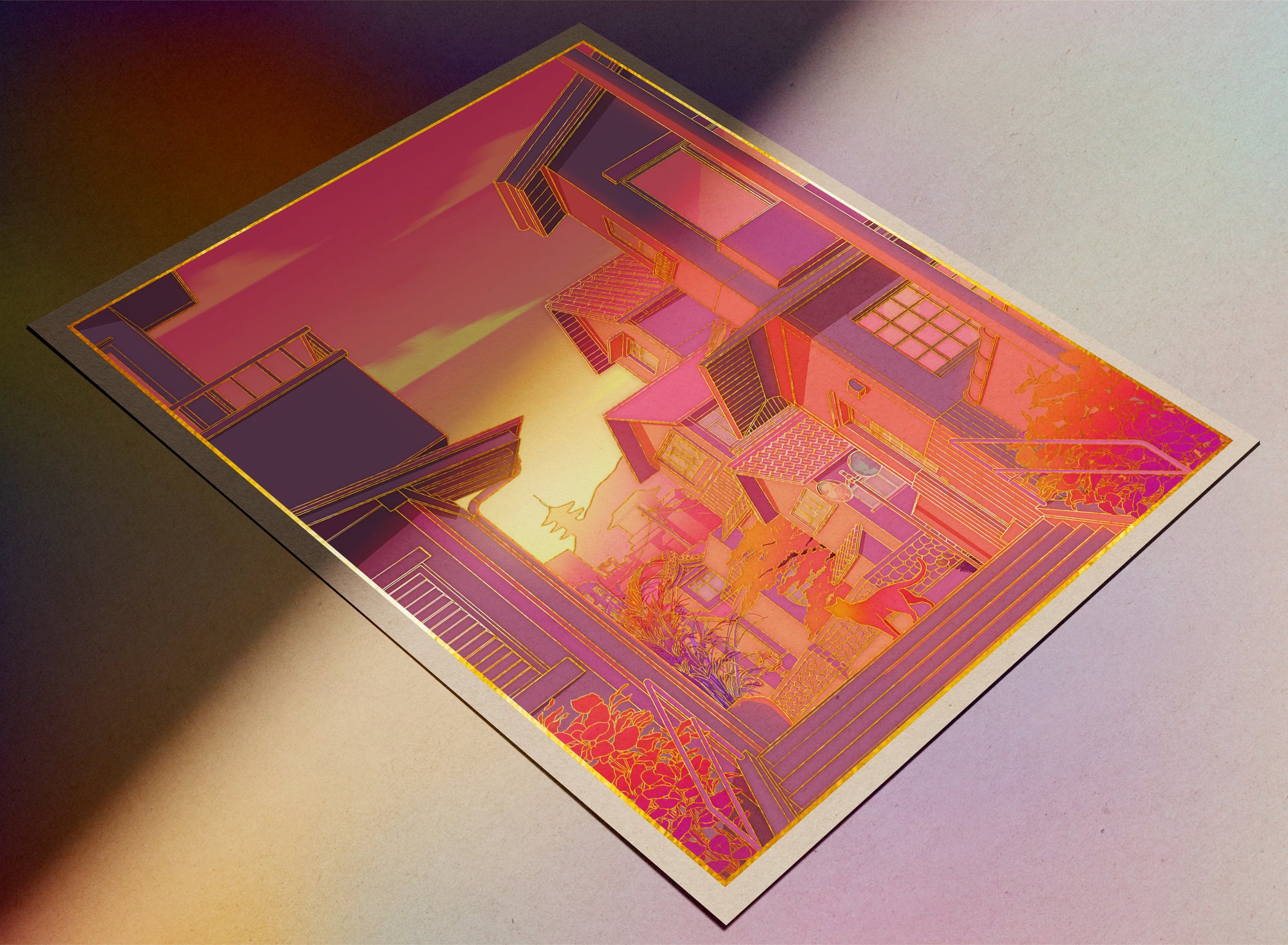 Promenade, Gold Foil Print